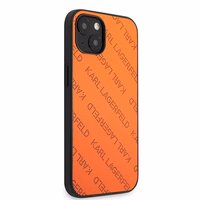 Karl Lagerfeld KLHCP13SPTLO iPhone 13 mini 5,4 "oranžinis kietas dėklas Perforuotas Allover