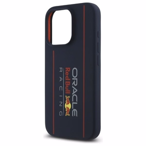 RED BULL dėklas telefonui IPHONE 16 Pro suderinamas su MagSafe RBHMP16L24SIOLRV (Silikoninis didelis vertikalus logotipas) tamsiai mėlyna
