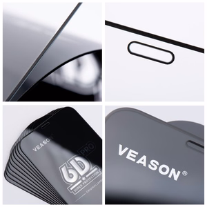 6D Pro Veason apsauginis stiklas (rinkinys 10in1) - Iphone 15 Pro juodas