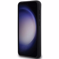 Karl Lagerfeld silikoninis Karl&Choupette metalinis smeigtukas dėklas telefonui Samsung Galaxy S23+ - juodas