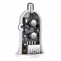 Automobilinis įkroviklis Baseus "Grain Pro" baltas 4.8A (2xUSB)