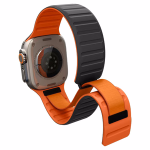 Spigen Athlex Air M dirželis Apple Watch 44/45/46/49 mm, juodas ir oranžinis