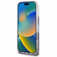 Guess HC dervos dugno blizgus magnetinis dėklas iPhone 16 Pro Max - violetinis