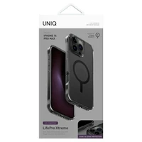 Uniq LifePro Xtreme Magclick įkrovimo dėklas telefonui iPhone 16 Pro Max - pilkas