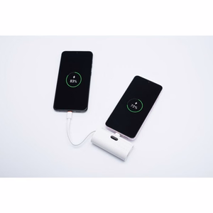 Powerbank Forcell F-Energy Power Plug F5K3 PD 20W 5000 mAh with built-in connector USB C white