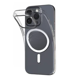 Puro 03 Mag Magnetinis silikoninis dėklas telefonui iPhone 16 Pro - permatomas