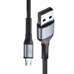 3mk Hyper Cable N-SERIES USB-A / MicroUSB 1m 5V/2.4A 12W laidas - juodas