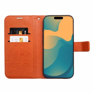 MEZZO Book Dėklas IPHONE 17 katės rudas