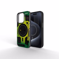 Dėklas telefonui FORCELL F-PROTECT su dviejų sluoksnių 4D technologija, militarinio kritimo testo suderinamas su MagSafe skirtas IPHONE 16 PRO MAX žalias