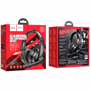 Проводные накладные наушники Jack 3,5 mm Hoco W103 черные