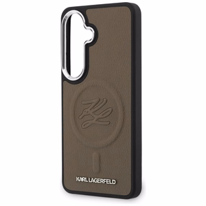 Karl Lagerfeld dėklas Embossed Ring Initials MagSafe Samsung Galaxy S26 Plus rudas