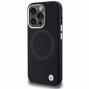 BMW parašo skystas silikonas Magnetinis dėklas telefonui iPhone 15 Pro - juodas