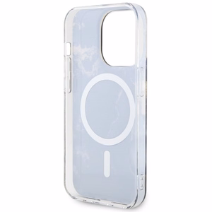 Guess GUHMP14LHTMRSK iPhone 14 Pro 6.1" juodas/juodas kietas dėklas Auksinis Marmuras MagSafe