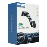 Magnetinis automobilinis laikiklis prietaisų skydeliui F53-2 sidabro spalvos