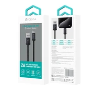 Devia kabelis Gracious EC649 USB - USB-C 1,0 m 2A juodas