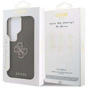 Guess case Grained Big 4G Metal Logo for Samsung Galaxy S26 Ultra brown