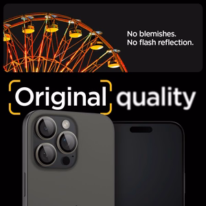 Spigen Optik.tR EZ Fit kameros apsauga iPhone 14 Pro / Pro Max / 15 Pro / Pro Max – natūralus titanas, 2 vnt.