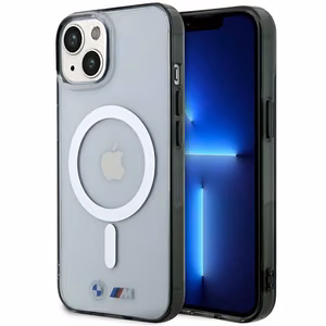 BMW Silver Ring MagSafe case for iPhone 14 Plus - transparent