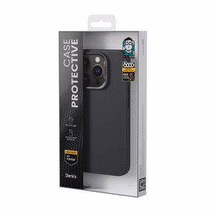 Benks Magnetinis Armor Pro Kevlar dėklas telefonui iPhone 16 Plus - metalinis rėmas 600D - juodas (m)