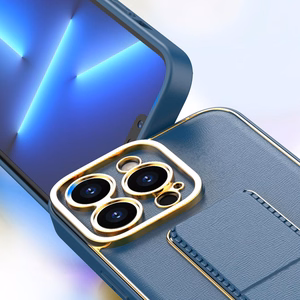 Naujas Kickstand dėklas telefonui iPhone 13 Pro Max su stovu raudonas