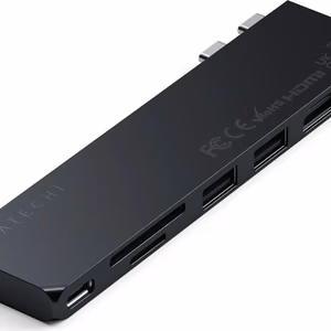 Adapteris HUB 7in1 2 x USB C Satechi Pro HUB Slim ST-HUCPHSD, skirtas "MacBook" vidurnaktį