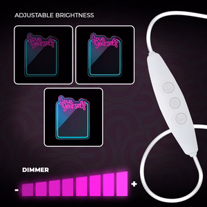 Neon MIRROR LED LOVE YOURSELF turkio rožinis FMNE01 Forever Light