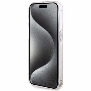 Guess IML 4G Gold Stripe dėklas telefonui iPhone 14 Pro Max - rožinis