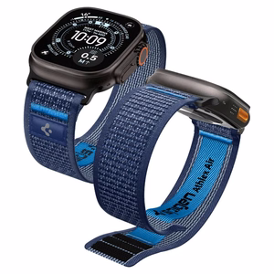 Spigen Athlex Air 2 dirželis Apple Watch 8 / 9 / 10 / 11 / SE / Ultra (44 / 45 / 46 / 49 mm) tamsiai mėlynas