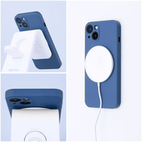 SILICONE MAG COVER dėklas telefonui, suderinamas su MagSafe, IPHONE 13 Pro Max mėlynas