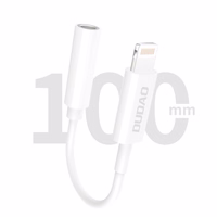 Dudao garso adapteris ausinių adapteris iš Lightning į 3.5 mm mini lizdą baltas (L16i white)