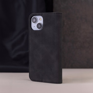 Smart Suede dėklas telefonui Samsung Galaxy A15 4G / A15 5G juodas