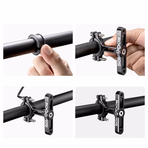 Rockbros KS-415 aliuminio reguliuojamas gertuvės laikiklio adapteris - juodas