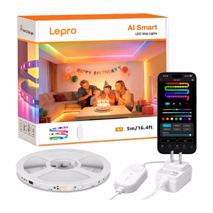 Lepro S1 5 m Wi-Fi / Bluetooth RGBIC LED juosta
