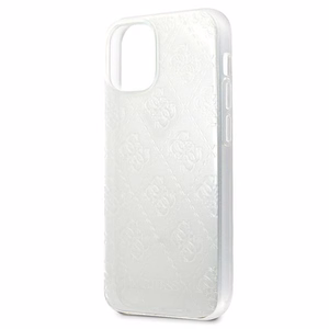 Guess GUHCP12S3D4GTR iPhone 12 mini 5.4" skaidrus kietas dėklas 4G 3D rašto kolekcija