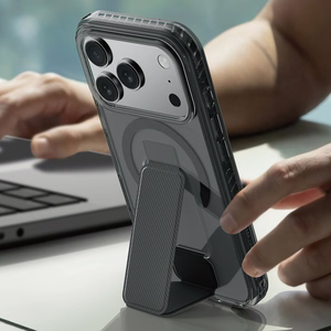 AmazingThing Titan Pro Holder dėklas telefonui iPhone 17 Pro, suderinamas su MagSafe - juodas