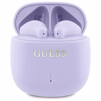 Guess Bluetooth ausinės GUTWSJ14ESGU TWS + įkrovimo stotelė violetinės/violetinės spausdintas klasikinis logotipas