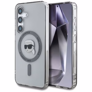 Dėklas Karl Lagerfeld Button Karl Head Printed Logo Magnetinis Samsung Galaxy S25 juodas