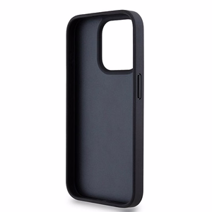 DKNY Odinis mono juostos ir metalinio logotipo dėklas iPhone 15 Pro Max - juodas (m)