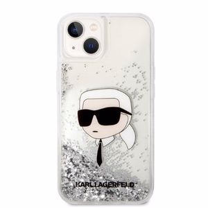 Karl Lagerfeld KLHCP14MLNKHCH iPhone 14 Plus 6.7" sidabrinis/sidabrinis kietasis dėklas Blizgučiai Karl Galva