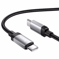 Kabelis USB C į USB C Hoco 3A 60W 1 m X117 juodas
