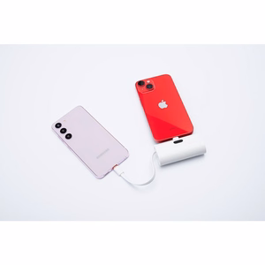 Išorinė baterija Forcell F-Energy Power Plug F5K3 PD 20W 5000 mAh su įmontuotu jungtimi Lightning balta