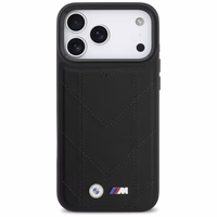 BMW M Quilted Logo MagSafe dėklas telefonui iPhone 17 Pro Max - juodas