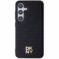 DKNY odinis rašto su metaliniu logotipu magnetinis dėklas telefonui Samsung Galaxy S24+ – juodas