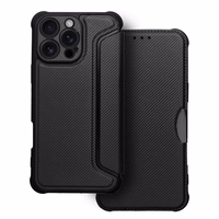Dėklas telefonui RAZOR Book IPHONE 16 Pro Max juodas