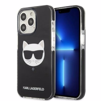 Karl Lagerfeld KLHCP13LTPECK iPhone 13 Pro / 13 6.1" kietas dėklas juodas/juodas Choupette Galva
