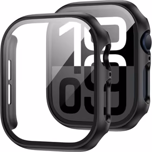 Чехол Tech-Protect Defense360 с закалённым стеклом для Apple Watch 10 (42mm) - чёрный