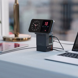 SBS Power Dock 6-in-1 su MagSafe, stovu ir USB-C kabeliais 65W – juodas