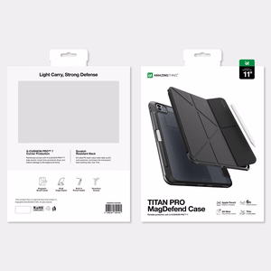 AmazingThing Titan Pro Case for iPad Pro 11" M5 with 720° Rotation Stand and Pencil Holder - Black