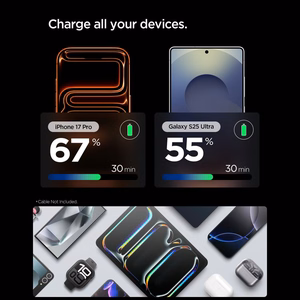 Spigen Essential EE301EU 1 jungties 30 W sieninis įkroviklis – tamsiai pilkas