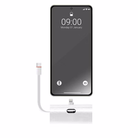 Išorinė baterija Forcell F-Energy Power Plug F5K3 PD 20W 5000 mAh su įmontuotu jungtimi Lightning balta